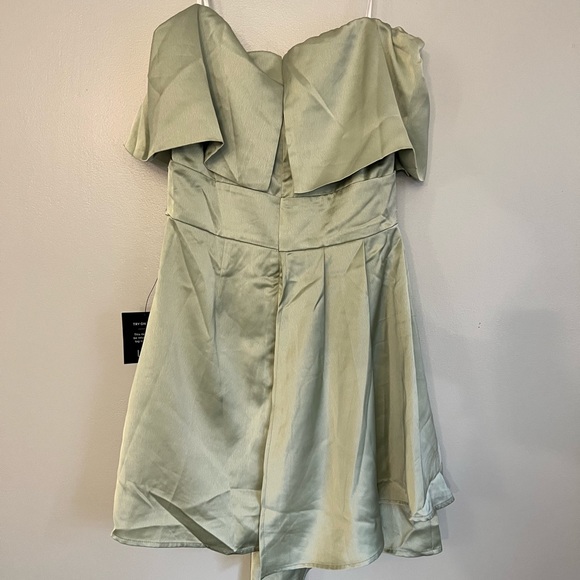 Lulus sage green off the shoulder mini dress - Picture 4 of 4